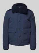 Blauer USA Jacke mit Label-Patch Modell 'RIVER' in Marine, Größe M