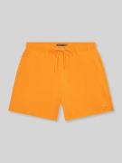 Tommy Hilfiger Regular Fit Badeshorts mit Logo-Stitching in Apricot, G...