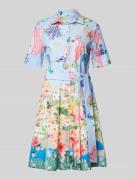 ROBE LÉGÈRE Hemdblusenkleid mit Bindegürtel in Hellblau, Größe 34