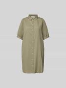 Juvia Relaxed Fit Hemdkleid im Halbarm-Design in Oliv, Größe L