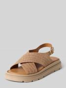 Tamaris Sandalen aus echtem Leder in Hellbraun, Größe 36