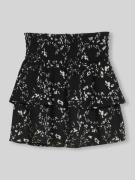 Tom Tailor Denim Mini-Rock mit Volants in Black, Größe L