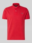 Superdry Regular Fit Poloshirt mit Logo-Stitching in Rot, Größe L