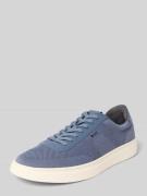 BOSS Low Top Sneaker mit Echtleder-Besatz Modell 'KIERAN' in Blau, Grö...