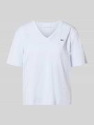 Lacoste Relaxed Fit T-Shirt aus reiner Baumwolle in Hellblau, Größe 34