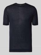 MAERZ Muenchen Strickshirt mit Rundhalsausschnitt in Marine, Größe 48