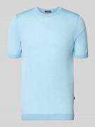 MAERZ Muenchen Strickshirt mit Rundhalsausschnitt in Aqua, Größe 48