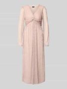 s.Oliver BLACK LABEL Tailliertes Midikleid mit Schimmer-Effekt in Rose...
