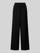 STEHMANN Leinenhose mit elastischem Bund Modell 'Roma' in Black, Größe...