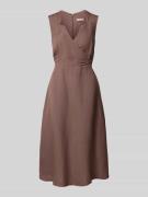 Christian Berg Woman Selection Midikleid aus Leinen-Viskose-Mix in Wic...
