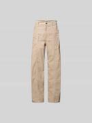 BAUM & PFERDGARTEN Straight Fit Cordhose mit Logo-Patch in Beige, Größ...