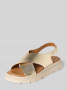 Tamaris Sandalen aus echtem Leder in Gold, Größe 36