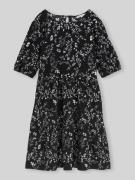 Tom Tailor Denim A-Linien Minikleid in Crinkle-Optik in Black, Größe L