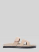 Tommy Hilfiger Sandale aus echtem Veloursleder in Beige, Größe 41