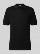 Drykorn Slim Fit Strick-Poloshirt mit Strukturmuster Modell 'BRAIAN' i...