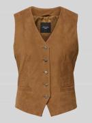 Weekend Max Mara Regular Fit Lederweste mit Ziernähten Modell 'VETUSTA...