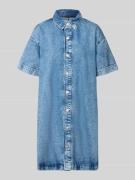 Pieces Loose Fit Jeanskleid aus Baumwoll-Mix Modell 'SKY' in Jeansblau...