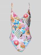 Seafolly Slim Fit Badeanzug mit Rüschenbesatz Modell 'BOHÈME' in Rosa,...