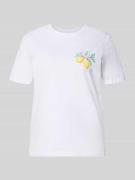 Pieces Regular Fit T-Shirt aus reiner Baumwolle Modell 'BRIANNA' in We...