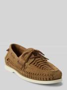 Polo Ralph Lauren Loafer aus echtem Leder mit Flecht-Details in Camel,...