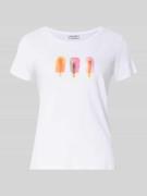 More & More T-Shirt mit Motiv-Print und Rundhalsausschnitt in Weiss, G...