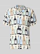Blend Regular Fit Freizeithemd aus Viskose Modell 'ANVAR' in Offwhite,...