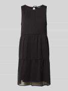 Pieces Regular Fit Chiffonkleid in Crêpe-Optik Modell 'LARA' in Black,...