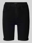 Only Slim Fit Jeansshorts mit fixiertem Umschlag Modell 'RAIN' in Blac...
