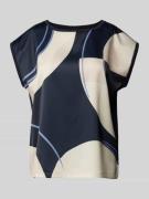 s.Oliver BLACK LABEL Loose Fit T-Shirt im Fabric Mix mit fixiertem Ums...