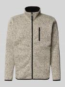 Lerros Sweatjacke mit Stehkragen in Beige Melange, Größe XXL