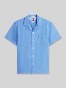 Tommy Jeans Regular Fit Freizeithemd aus Leinen-Baumwoll-Mix in Blau, ...