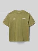 Garcia Regular Fit T-Shirt mit Logo-Print in Khaki, Größe 140