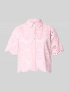 Only Loose Fit Bluse mit Lochstickerei Modell 'VALAIS' in Rosa, Größe ...