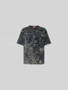 Diesel Oversized T-Shirt aus reiner Baumwolle in Dunkelgrau, Größe S