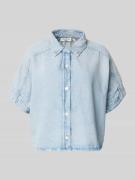 Marc O'Polo Denim Relaxed Fit Kurzarmbluse aus reiner Baumwolle in Jea...