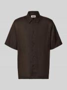Drykorn Regular Fit Freizeithemd aus Leinen-Baumwoll-Mix in Dunkelbrau...