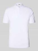 Drykorn Slim Fit Poloshirt mit Stehkragen Modell 'LOUIS' in Weiss, Grö...