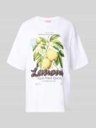 JJXX Loose Fit T-Shirt mit Motiv-Print Modell 'MILLOW' in Weiss, Größe...