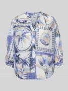 Emily Van den Bergh Regular Fit Bluse im Allover-Look mit 3/4-Arm in B...