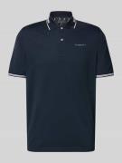 bugatti Regular Fit Poloshirt mit Logo in Marine, Größe L