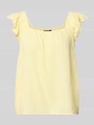Pieces Regular Fit Blusentop aus Baumwoll-Leinen-Mix Modell 'PIA' in H...