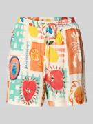 Pieces Relaxed Fit Shorts aus reiner Viskose Modell 'KLARISA' in Beige...