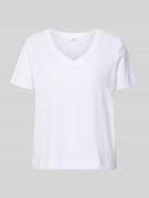s.Oliver RED LABEL Relaxed Fit T-Shirt aus reiner Baumwolle in Weiss, ...