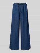 REVIEW Pull-on-Jeans mit weitem Bein und Kordelzug in Dunkelblau, Größ...