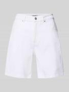 REVIEW Straight Fit Shorts in Denim-Optik in Weiss, Größe L