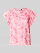 Vero Moda Regular Fit Top aus Chiffon Modell 'SMILLA' in Rosa, Größe L