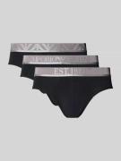 Emporio Armani Slip mit Label-Bund im 3er-Pack in Black, Größe S