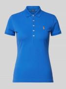 Polo Ralph Lauren Poloshirt mit Label-Stitching Modell 'JULIE' in Blau...