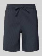 Lacoste Loose Fit Shorts aus Baumwoll-Mix in Dunkelblau, Größe L