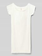 Only Enganliegend Freizeitkleid aus Baumwoll-Mix Modell 'JOJO' in Weis...